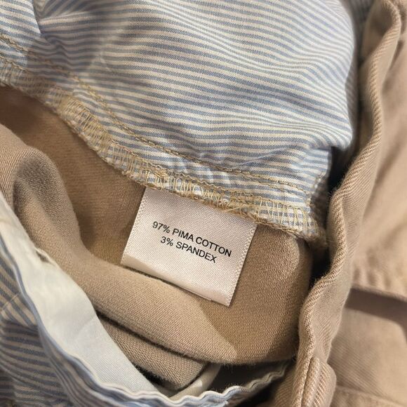 Peter Millar Tan Flat Front Shorts Pima cotton SZ 34 - Picture 5 of 5